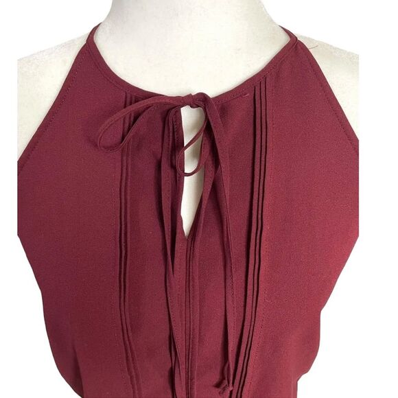 PAPER CRANE Halter Sleeveless Blouse Tie-Front Tank Top - Picture 2 of 10